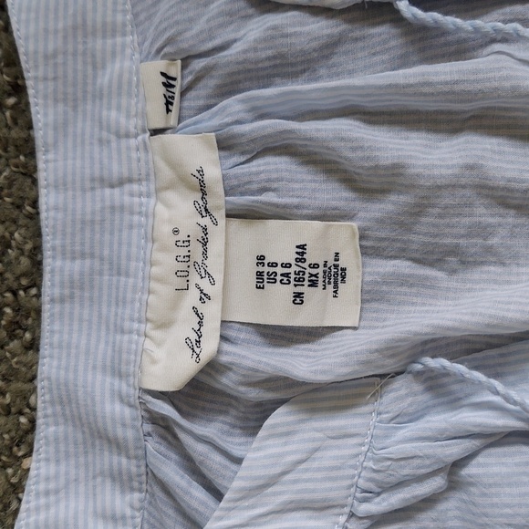 H&M Asymmetrically Embroidered Poet Blouse - Picture 2 of 13